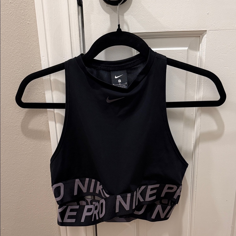 Nike Pro Black Crop Tank Top
